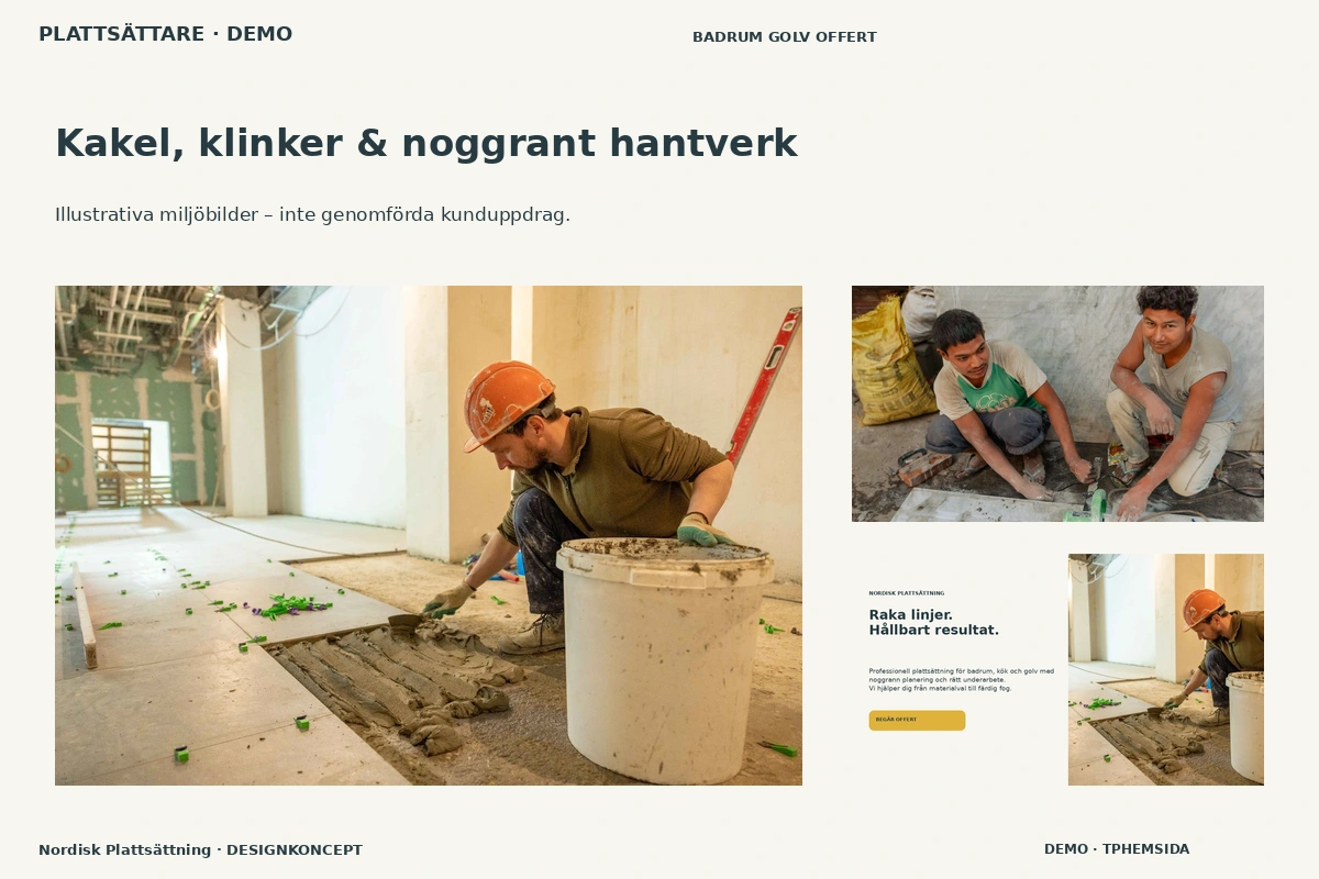 Nordisk Plattsättning – Kakel, klinker & noggrant hantverk för plattsättare
