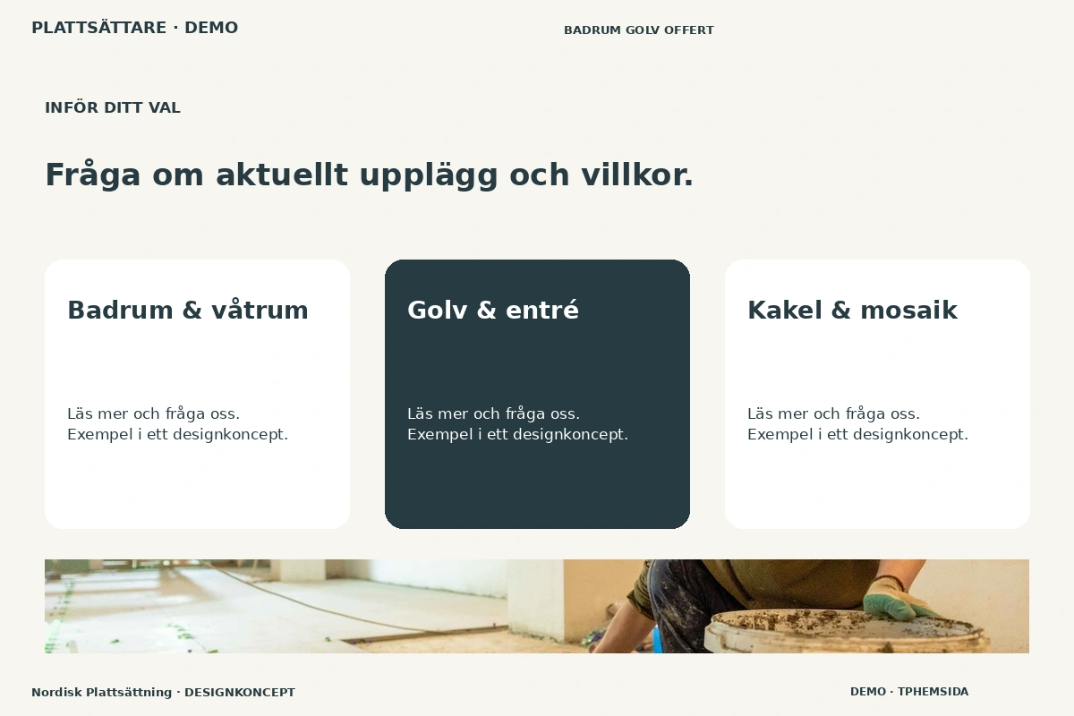 Nordisk Plattsättning – Alternativ & villkor för plattsättare