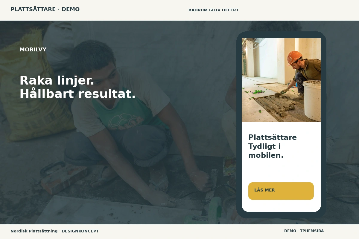 Nordisk Plattsättning – Mobilvy för plattsättare