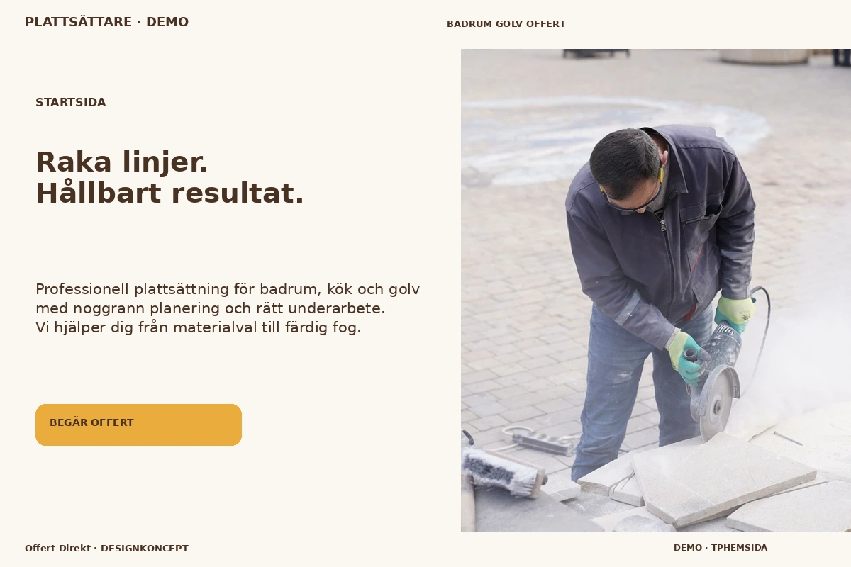 Offert Direkt – Startsida för plattsättare