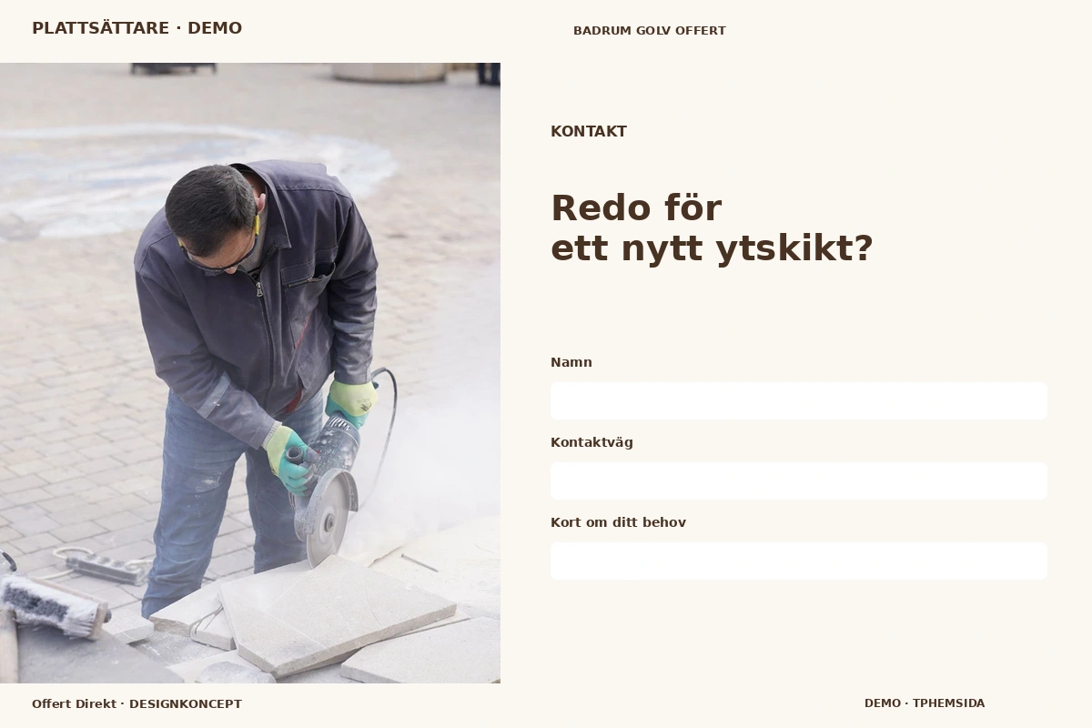 Offert Direkt – Kontakt för plattsättare