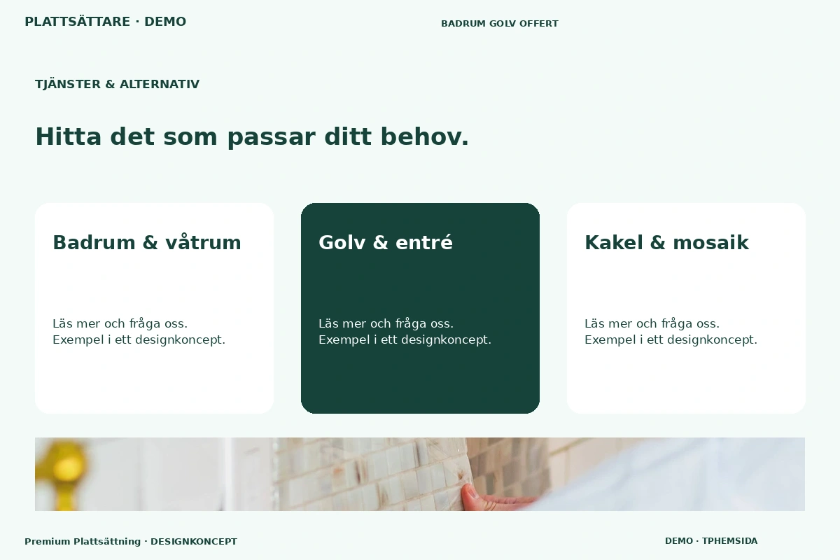 Premium Plattsättning – Tjänster & alternativ för plattsättare