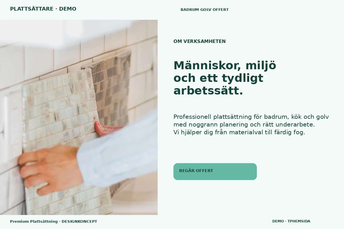 Premium Plattsättning – Om verksamheten för plattsättare