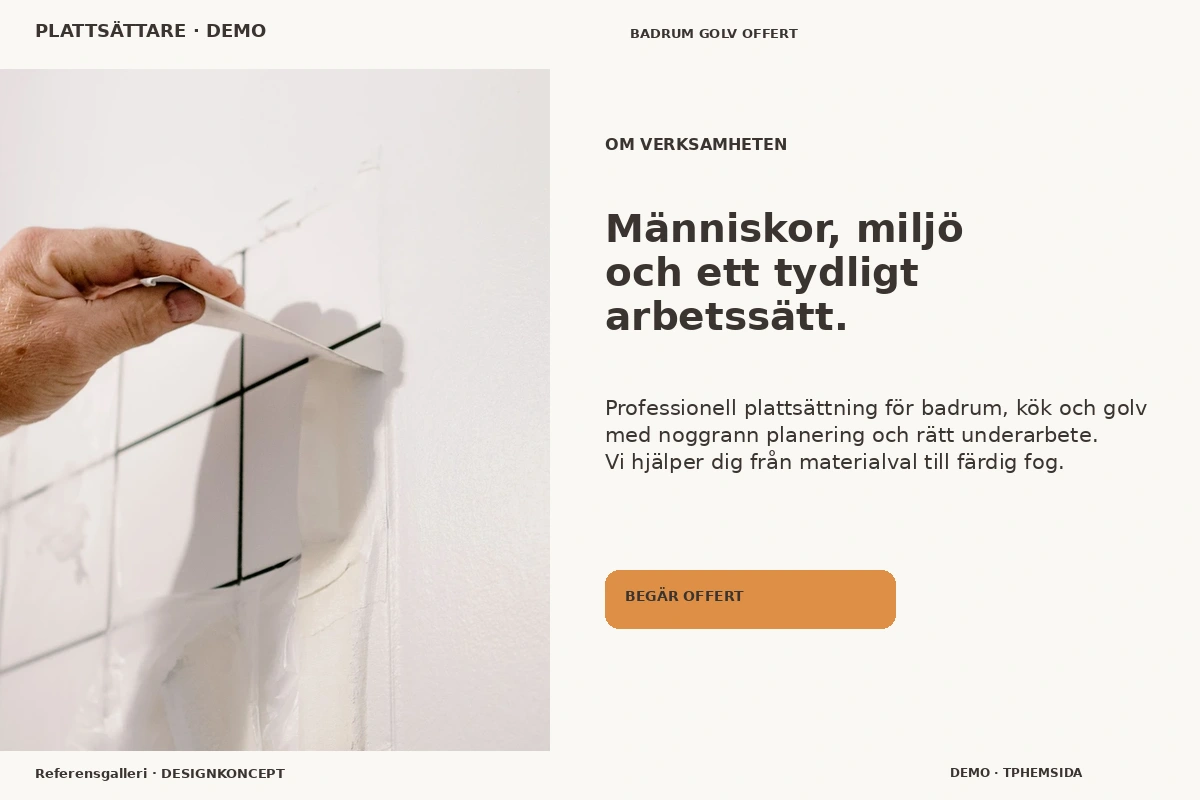 Referensgalleri – Om verksamheten för plattsättare