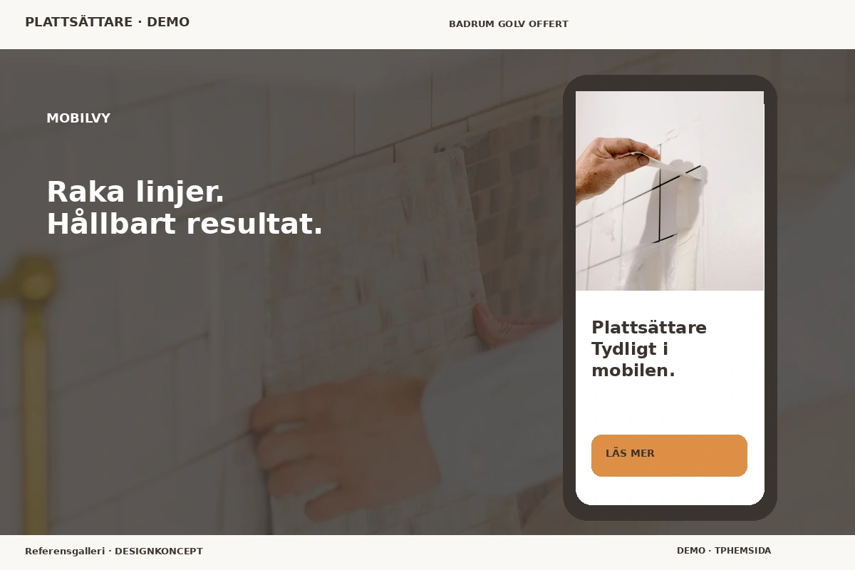 Referensgalleri – Mobilvy för plattsättare