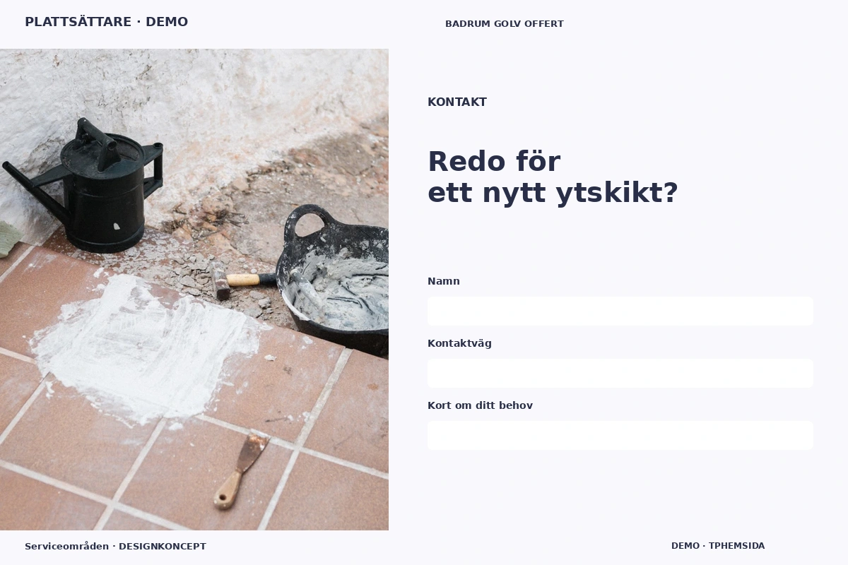 Serviceområden – Kontakt för plattsättare