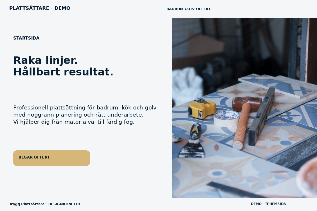 Trygg Plattsättare – Startsida för plattsättare