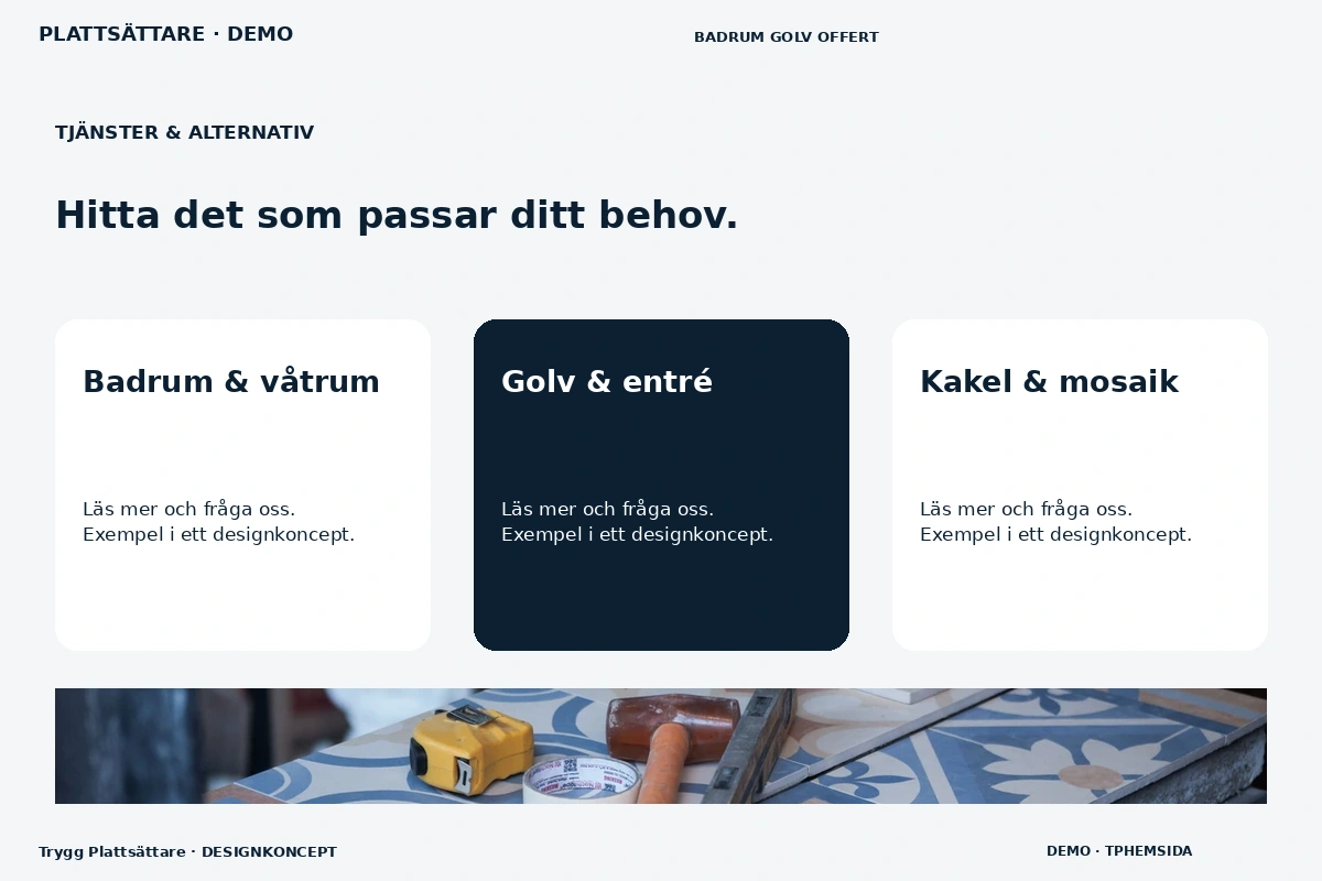 Trygg Plattsättare – Tjänster & alternativ för plattsättare