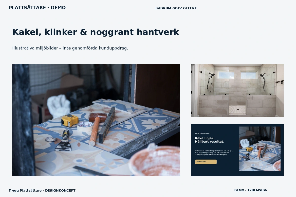 Trygg Plattsättare – Kakel, klinker & noggrant hantverk för plattsättare