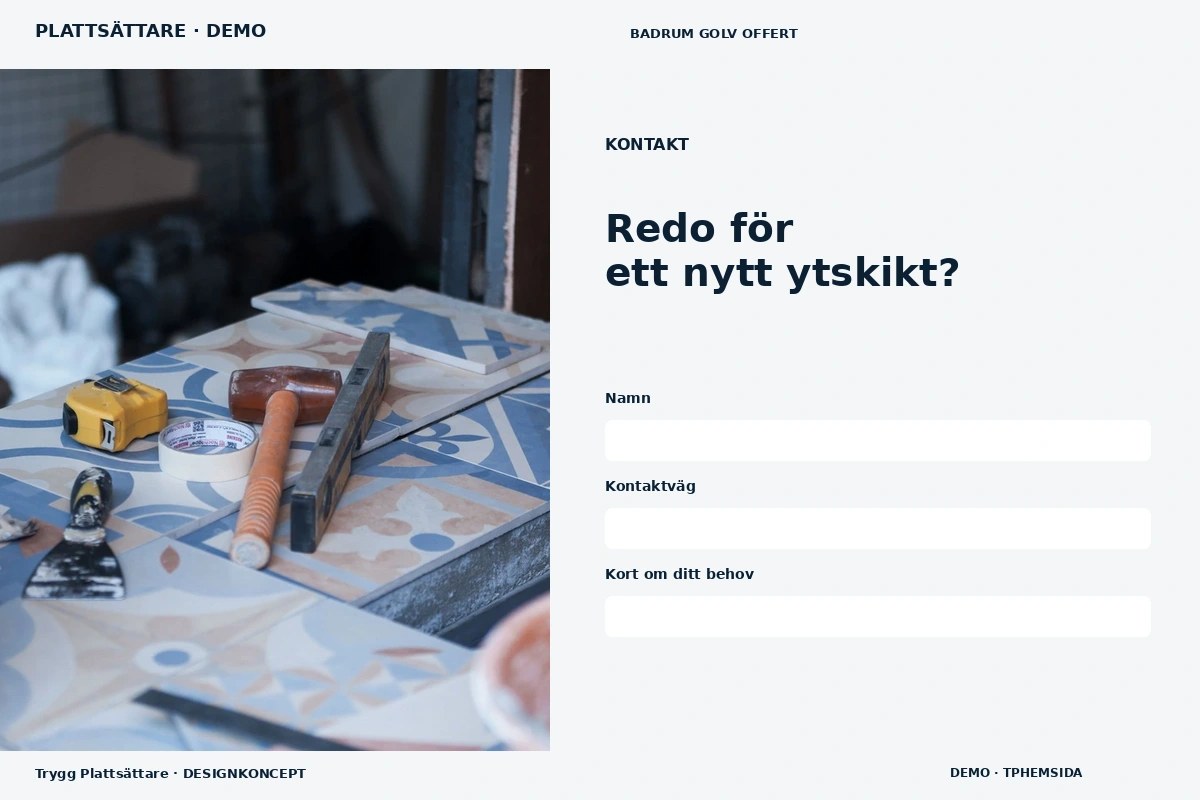 Trygg Plattsättare – Kontakt för plattsättare