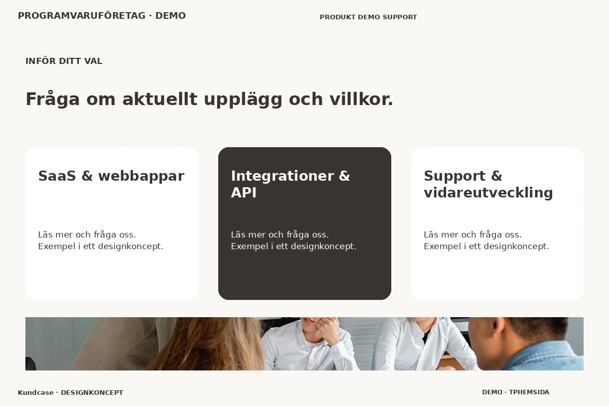 Kundcase – Alternativ & villkor för programvaruföretag