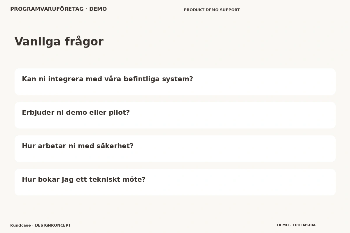 Kundcase – Vanliga frågor för programvaruföretag