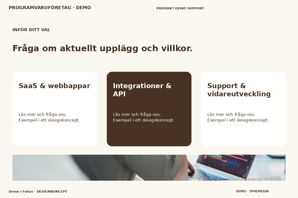 Demo i Fokus – Alternativ & villkor för programvaruföretag
