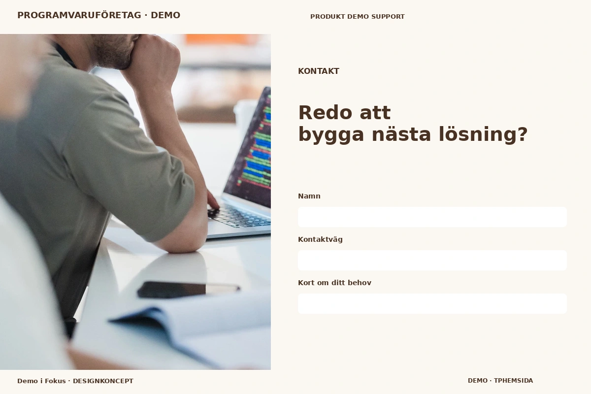 Demo i Fokus – Kontakt för programvaruföretag