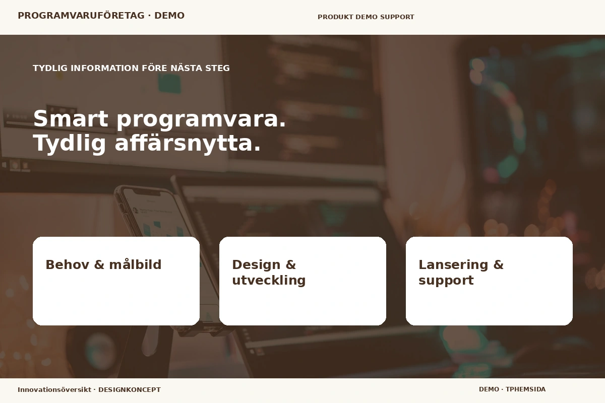 Innovationsöversikt – Inför ditt val för programvaruföretag