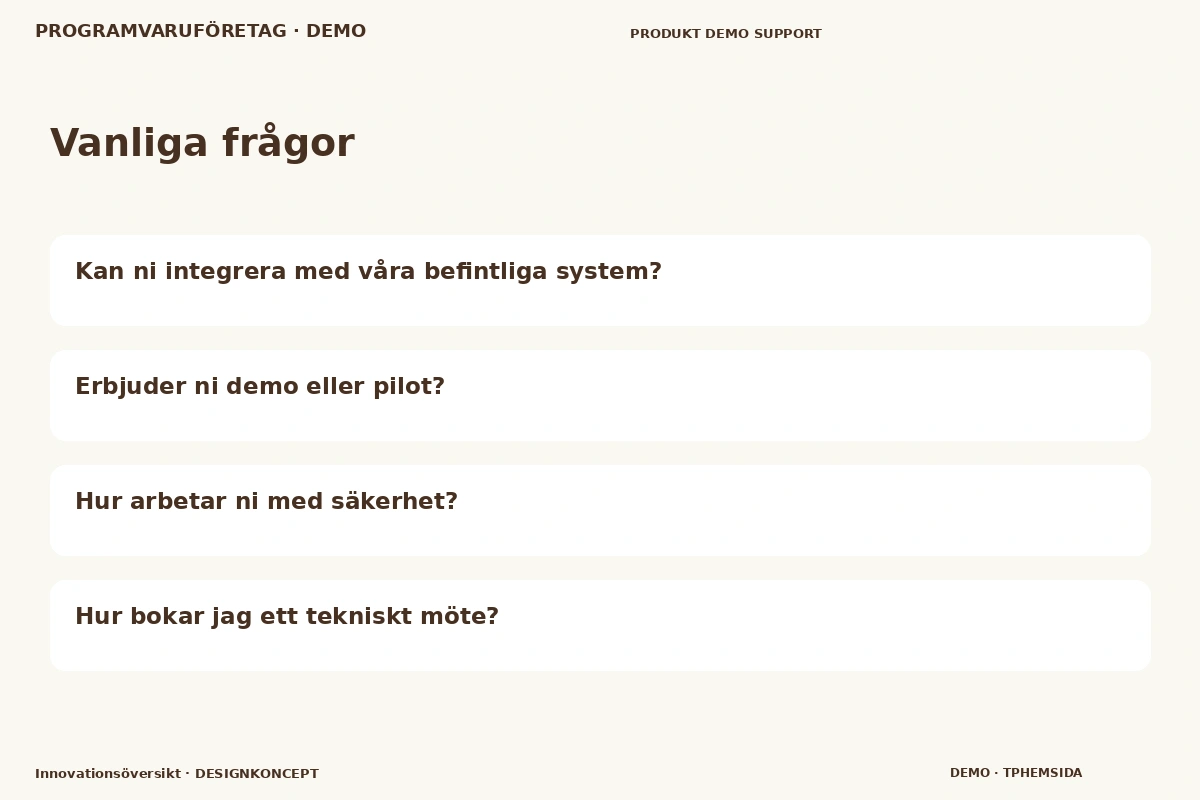 Innovationsöversikt – Vanliga frågor för programvaruföretag
