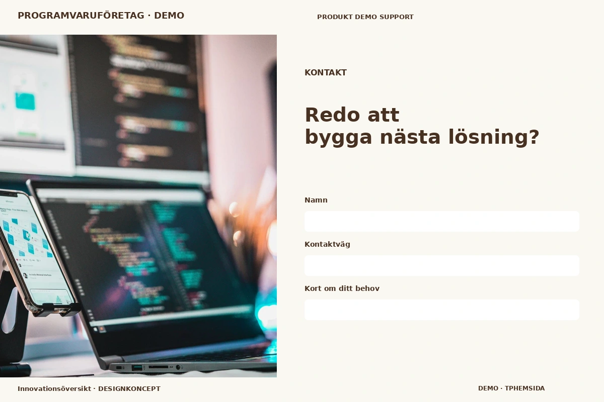 Innovationsöversikt – Kontakt för programvaruföretag