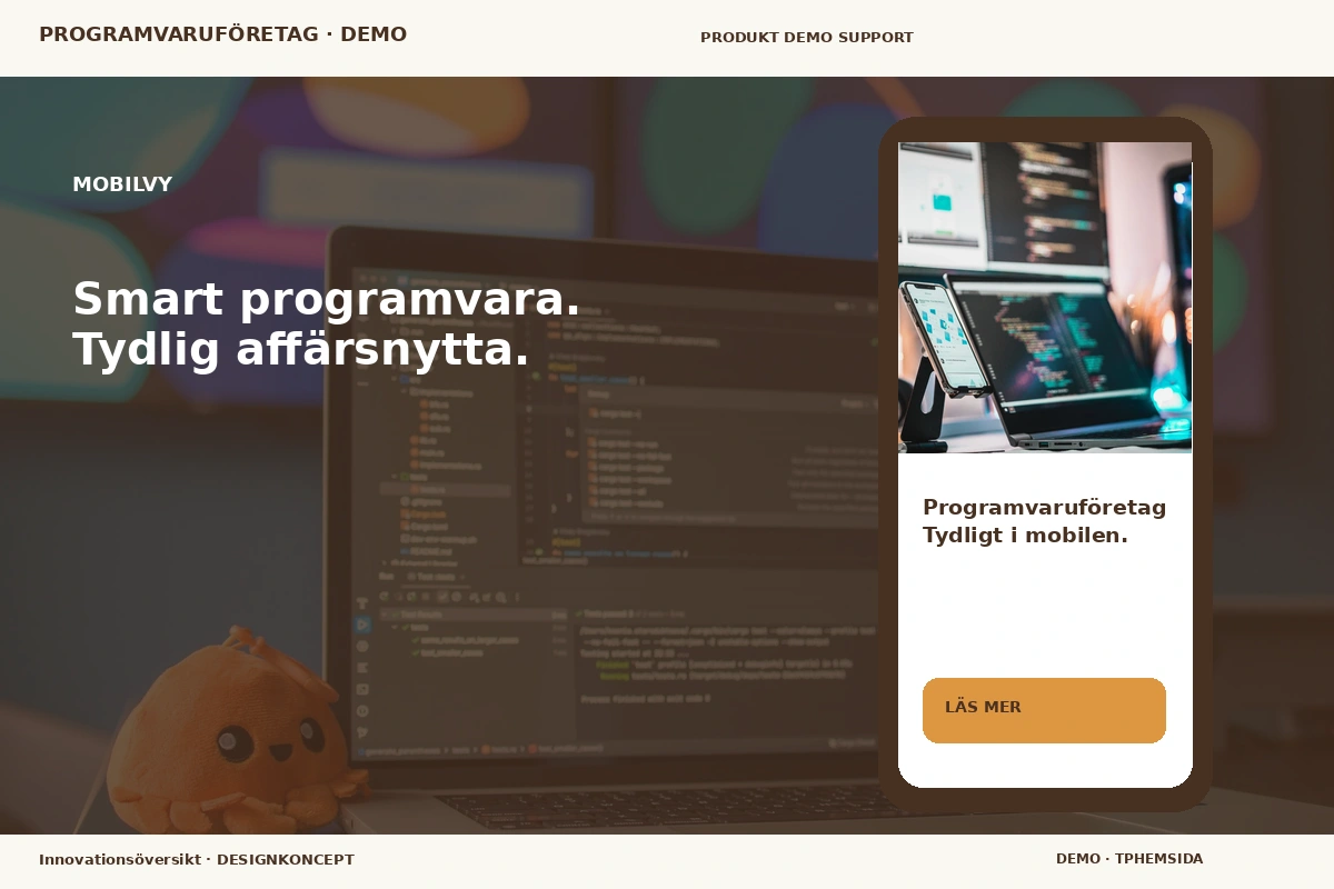 Innovationsöversikt – Mobilvy för programvaruföretag