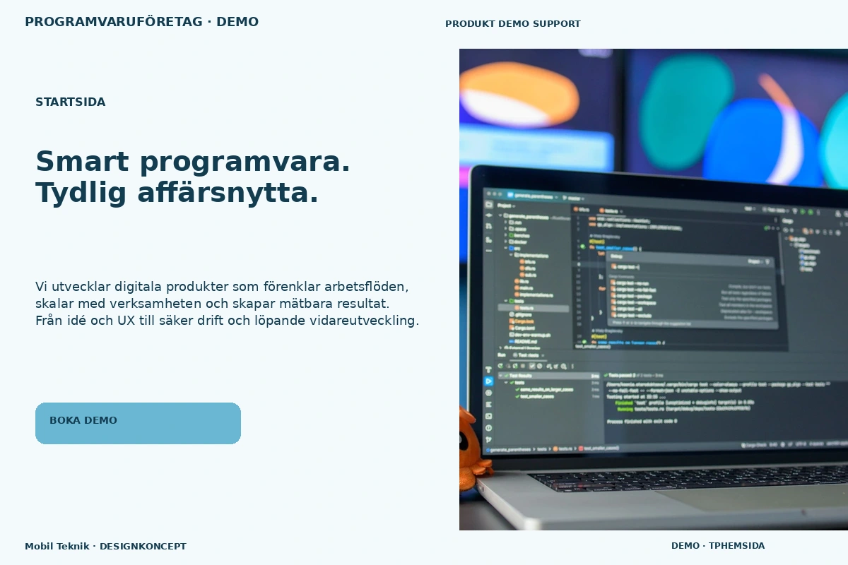 Mobil Teknik – Startsida för programvaruföretag