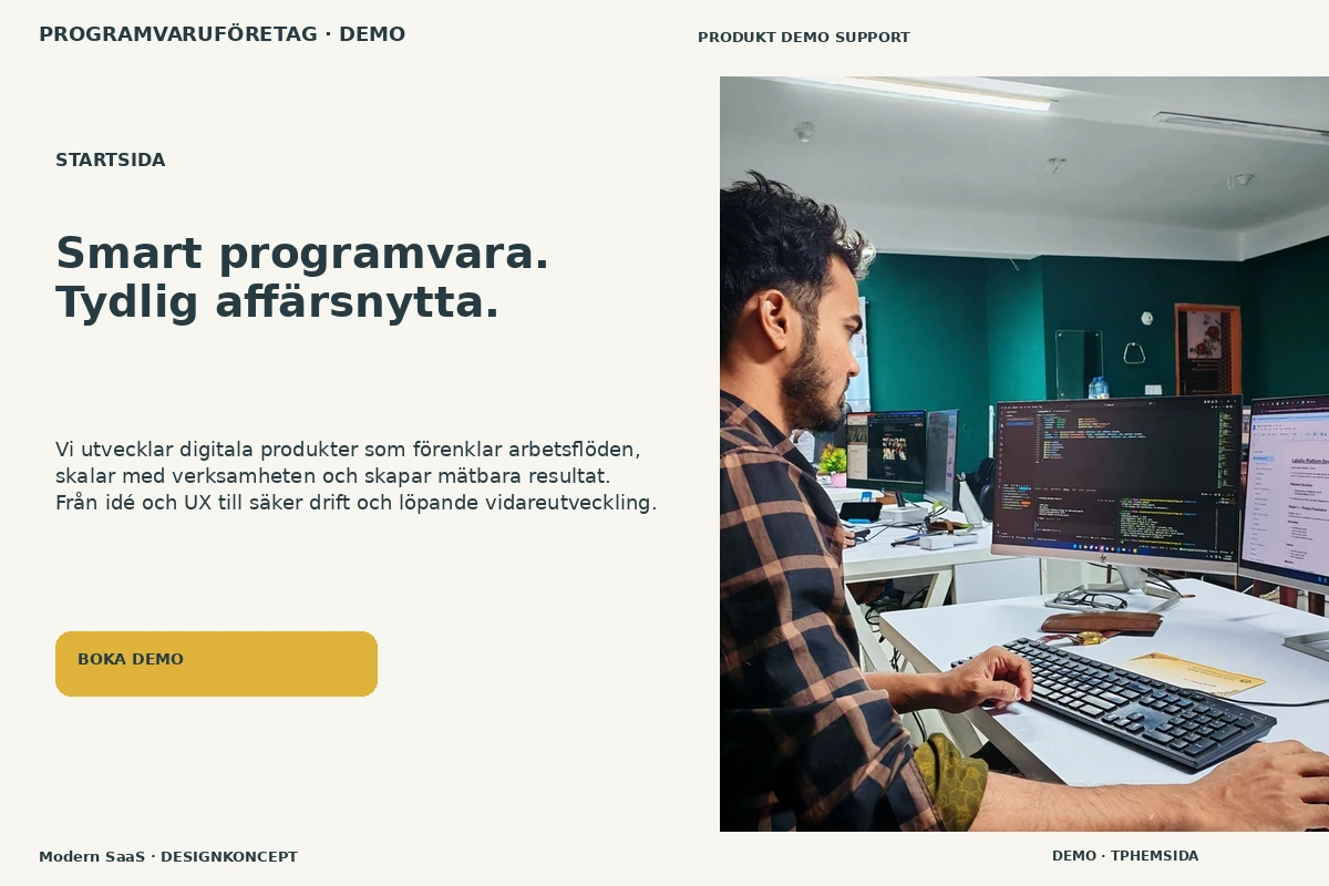 Modern SaaS – Startsida för programvaruföretag
