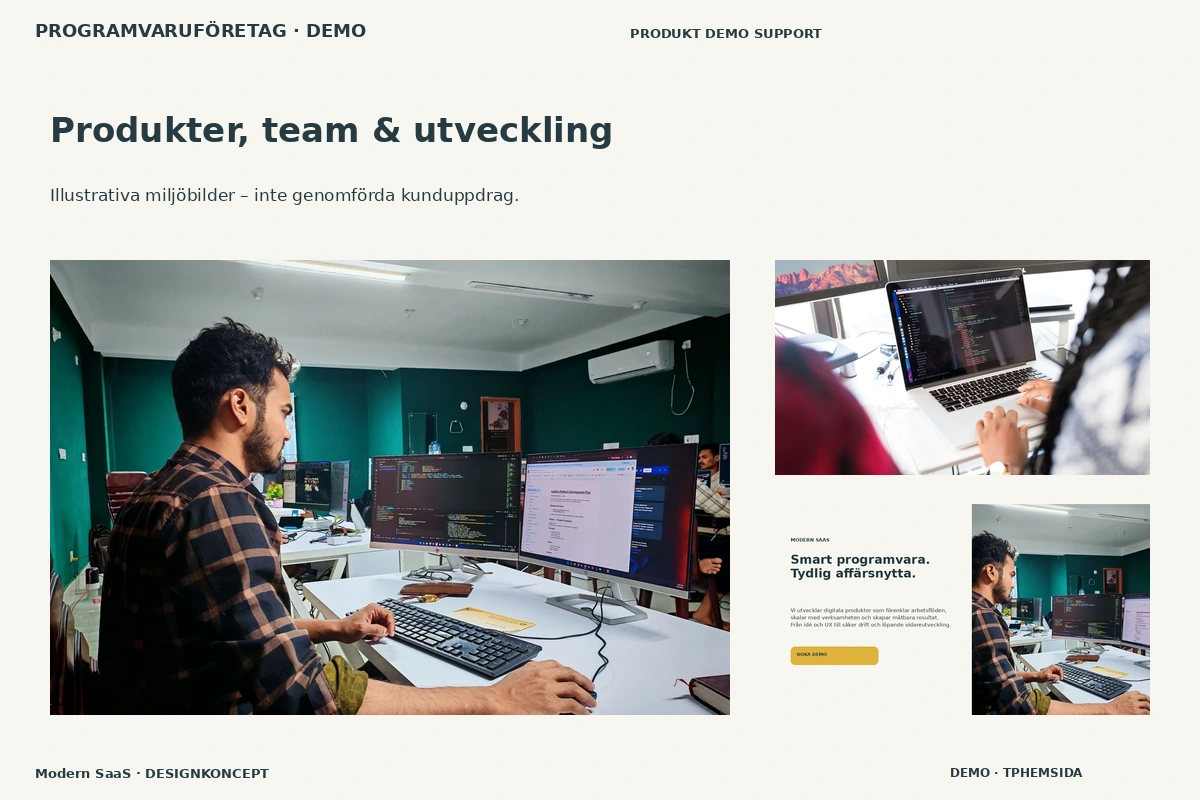 Modern SaaS – Produkter, team & utveckling för programvaruföretag