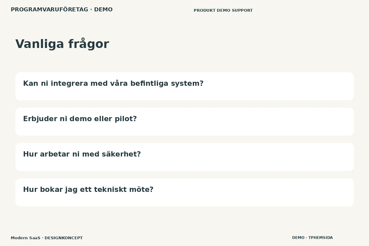 Modern SaaS – Vanliga frågor för programvaruföretag