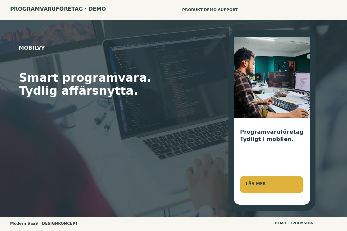 Modern SaaS – Mobilvy för programvaruföretag