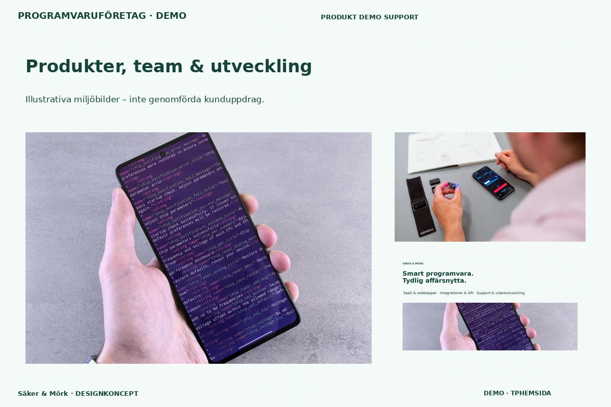 Säker & Mörk – Produkter, team & utveckling för programvaruföretag