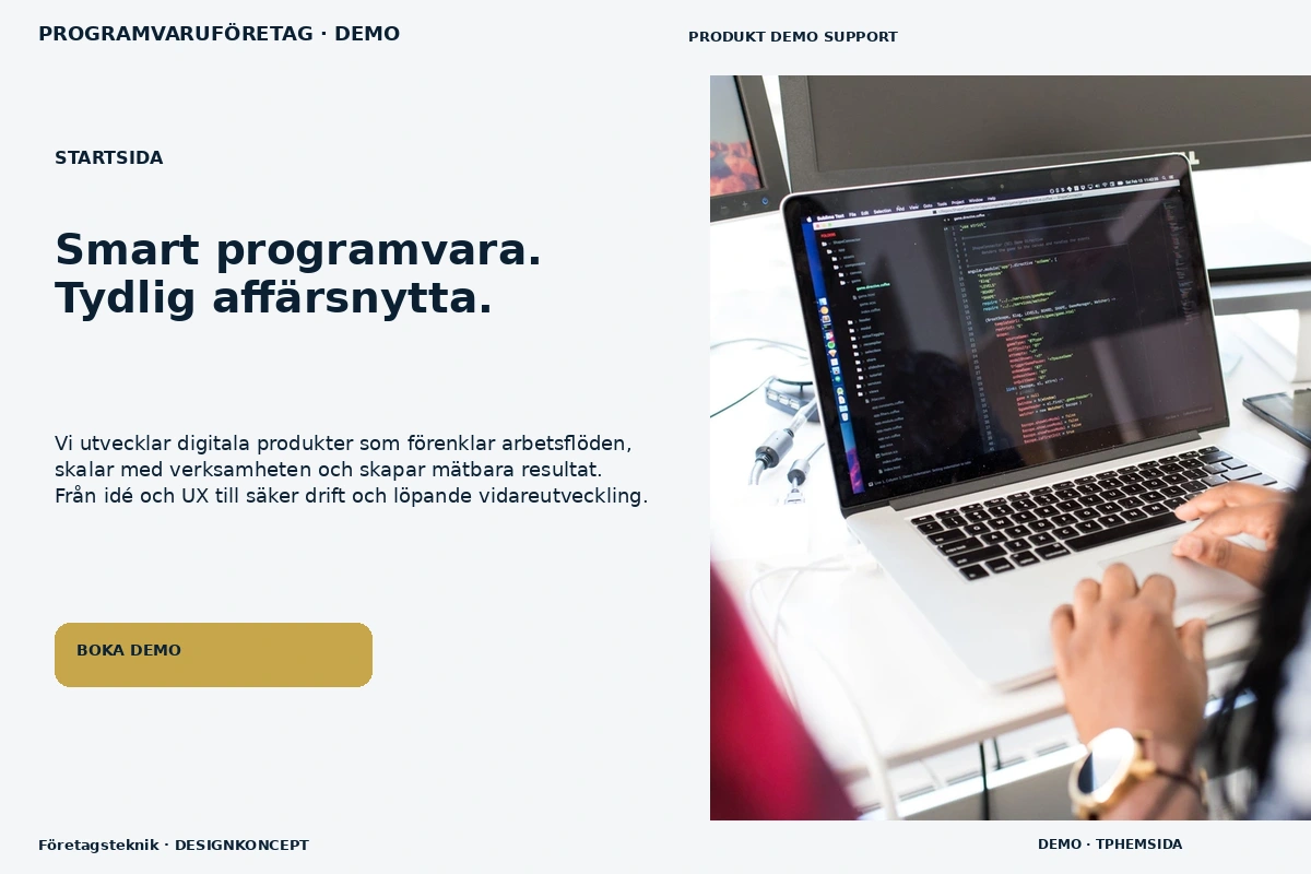 Företagsteknik – Startsida för programvaruföretag