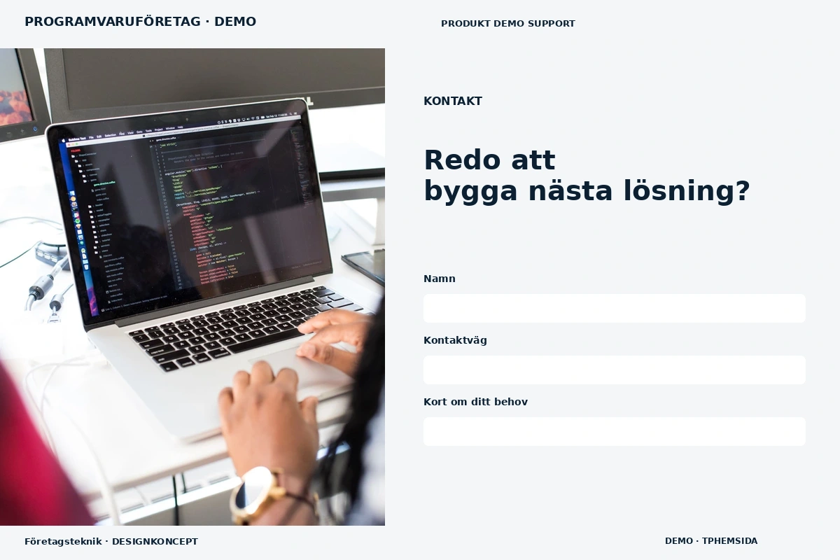 Företagsteknik – Kontakt för programvaruföretag
