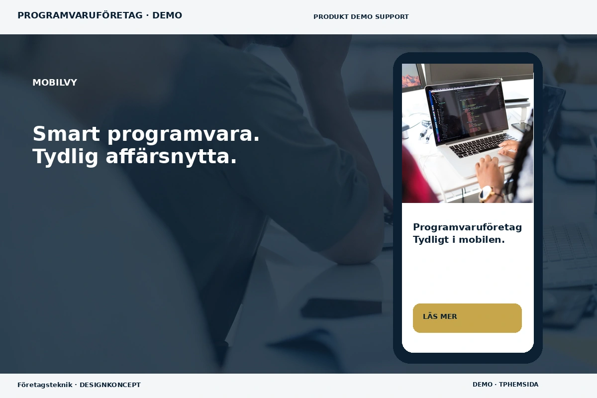 Företagsteknik – Mobilvy för programvaruföretag