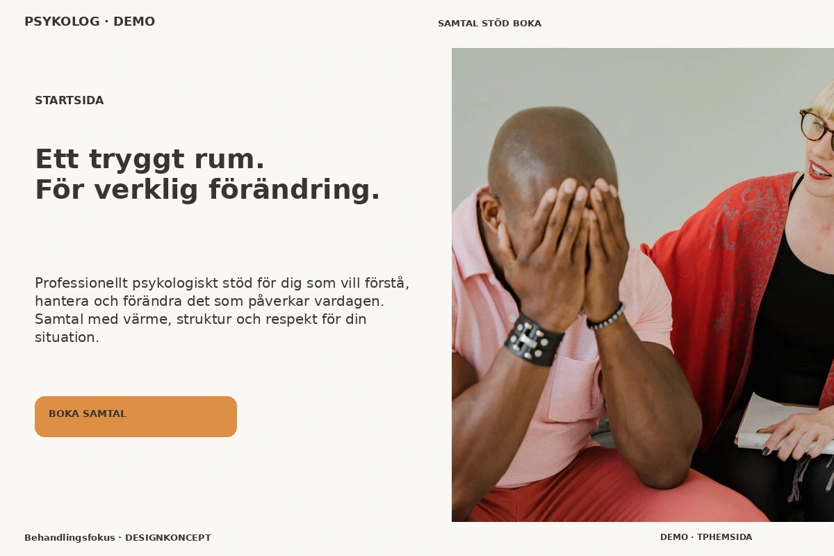 Behandlingsfokus – Startsida för psykolog
