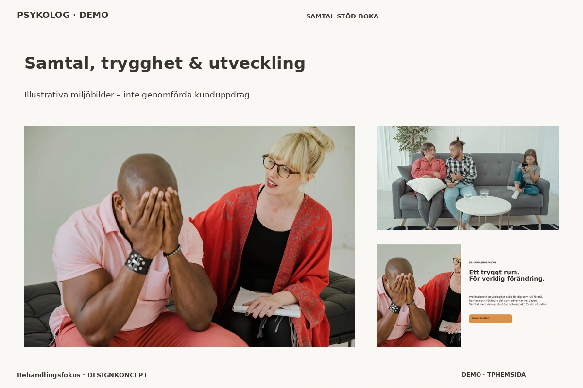 Behandlingsfokus – Samtal, trygghet & utveckling för psykolog