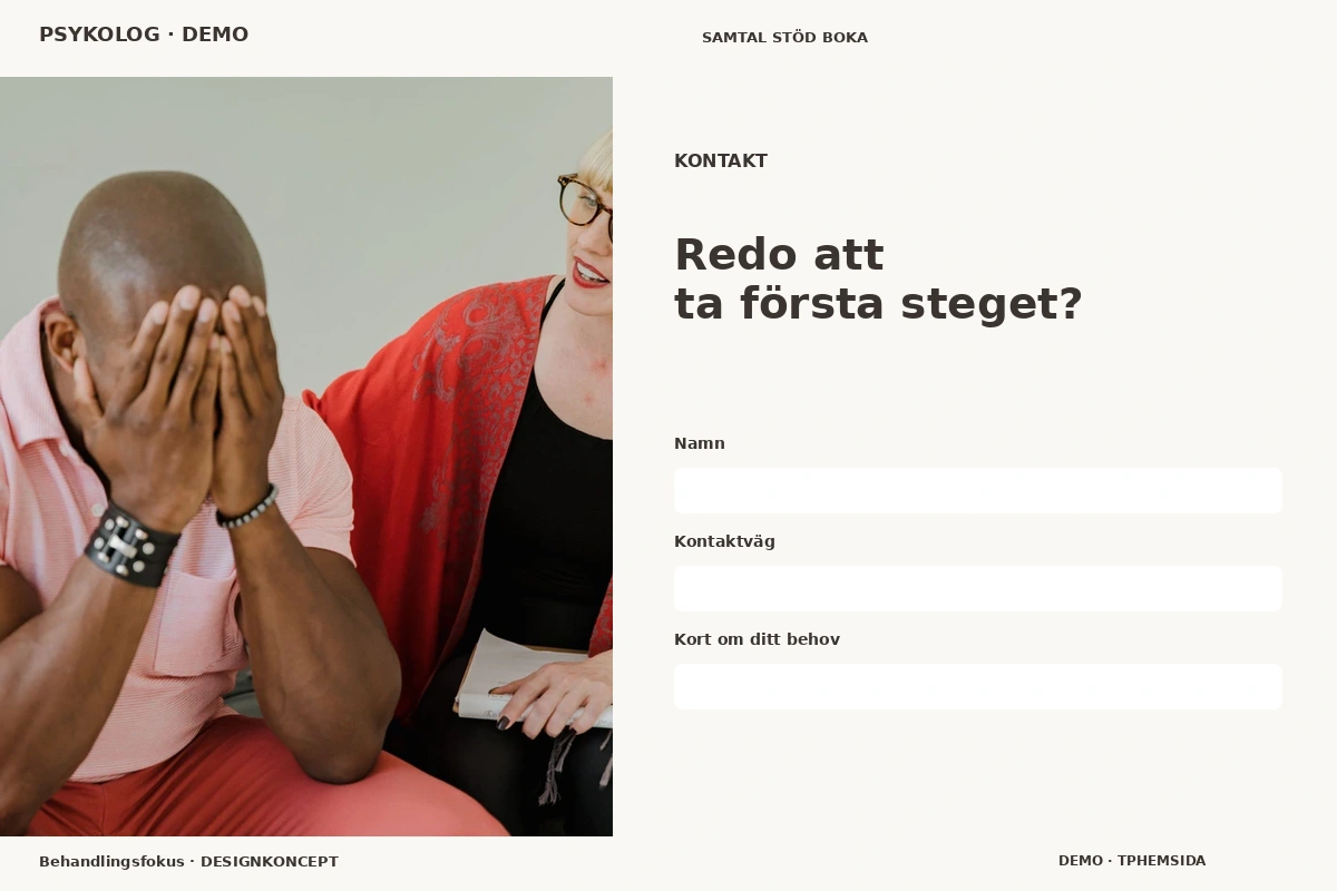 Behandlingsfokus – Kontakt för psykolog