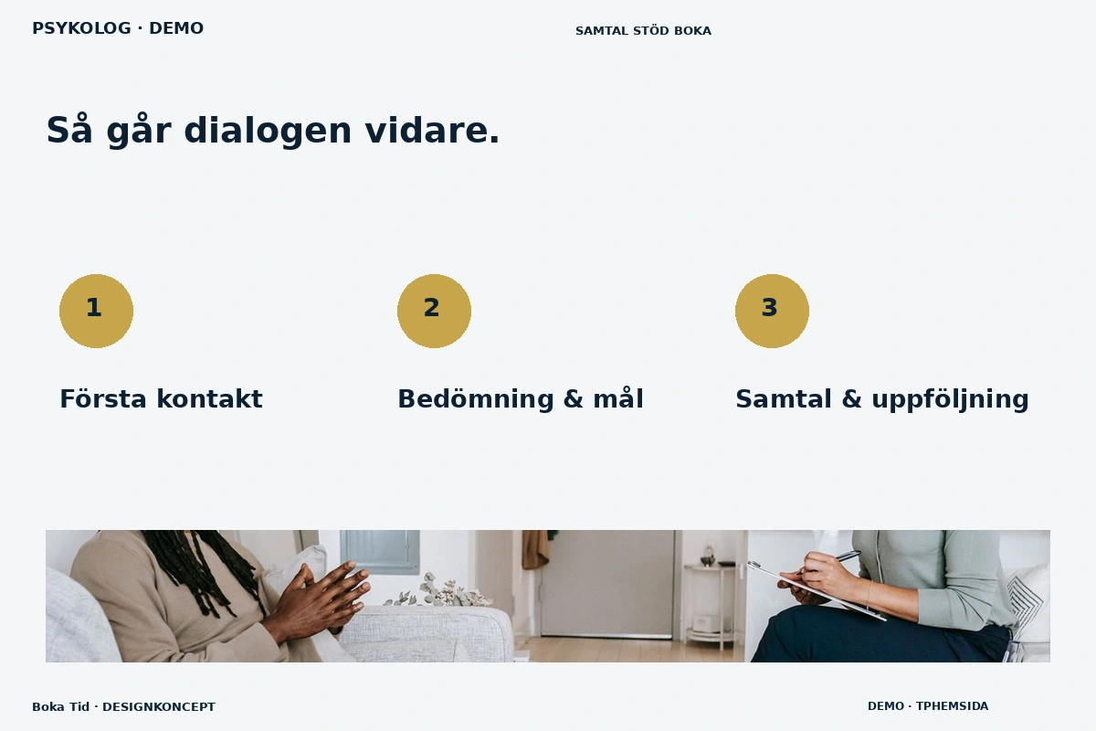 Boka Tid – Så fungerar dialogen för psykolog