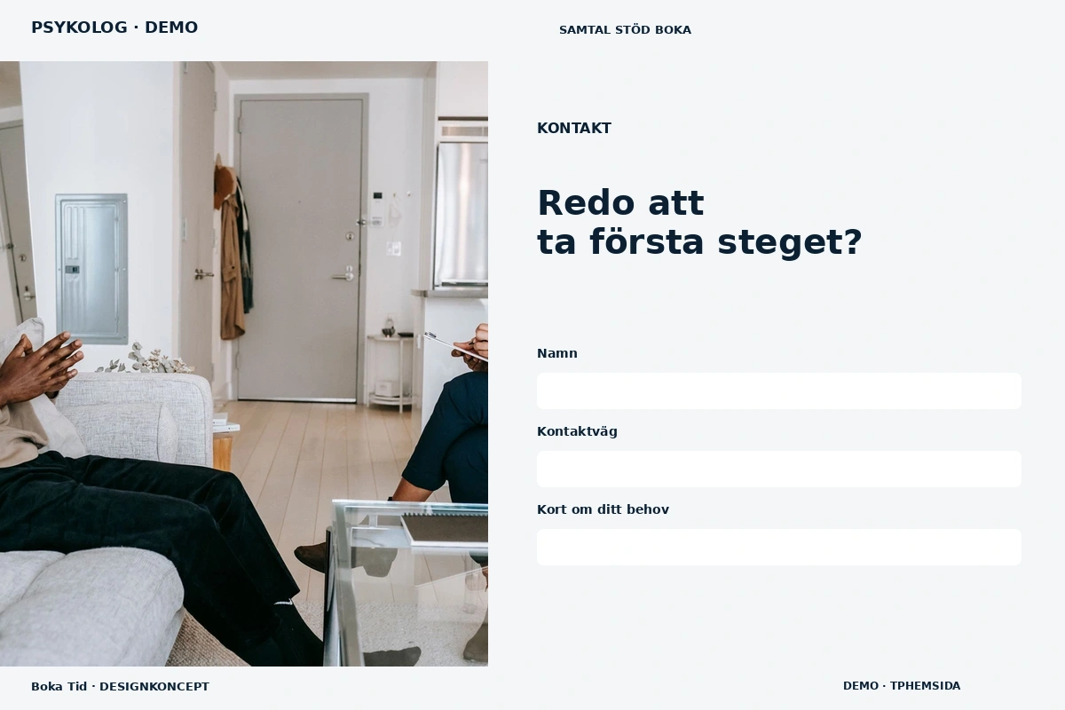 Boka Tid – Kontakt för psykolog