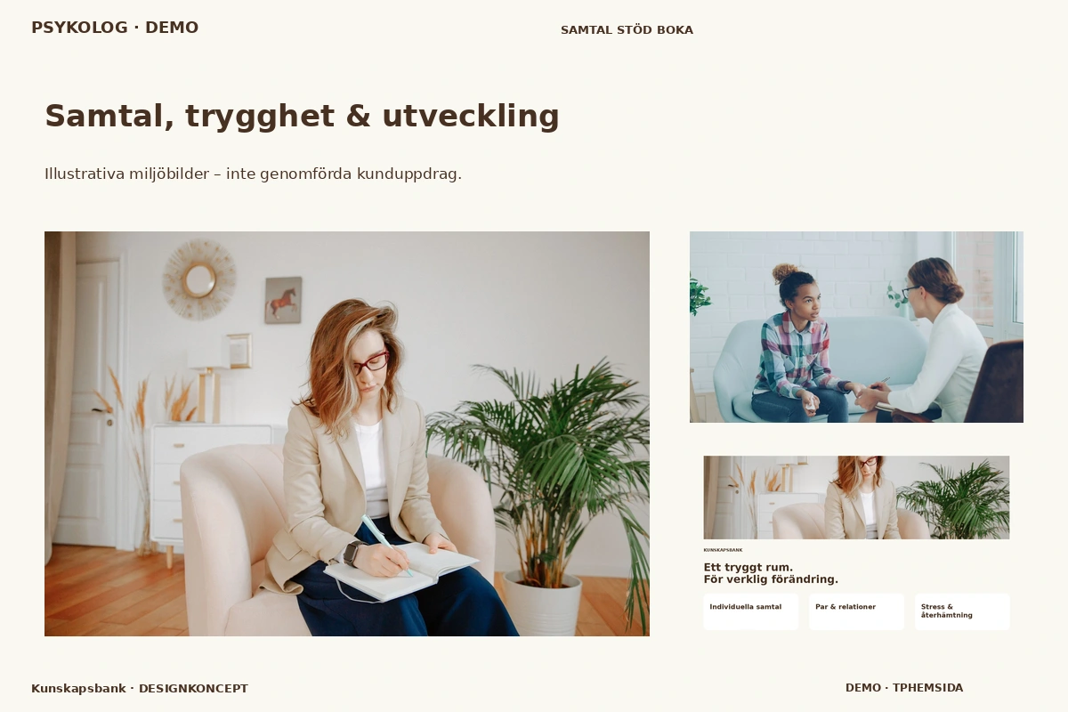 Kunskapsbank – Samtal, trygghet & utveckling för psykolog