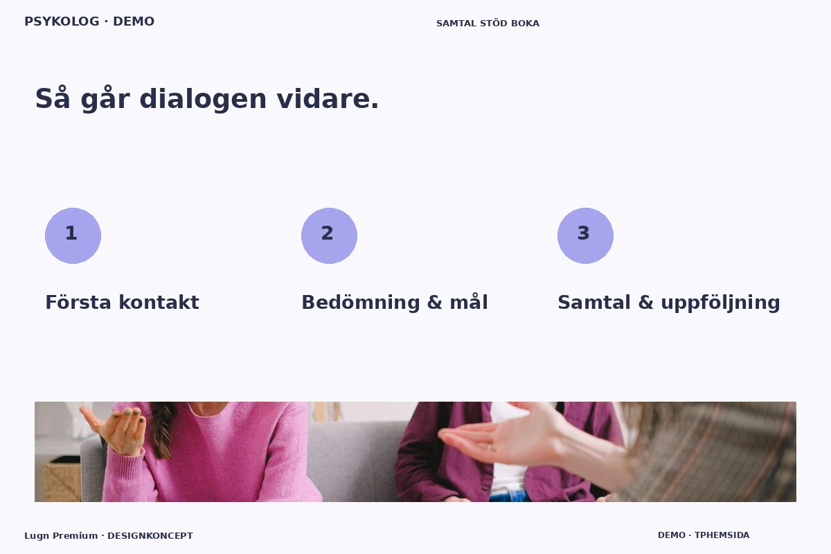 Lugn Premium – Så fungerar dialogen för psykolog