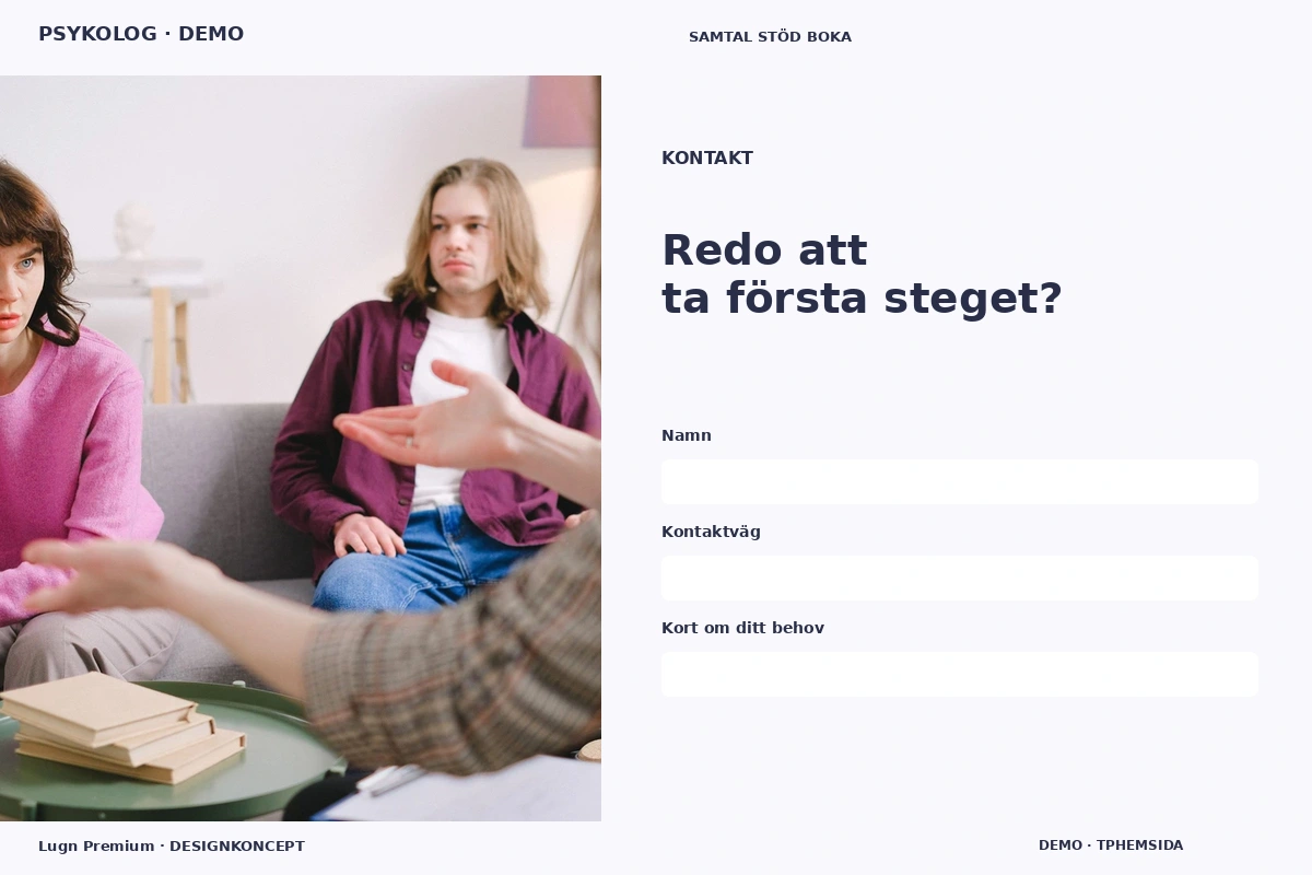 Lugn Premium – Kontakt för psykolog