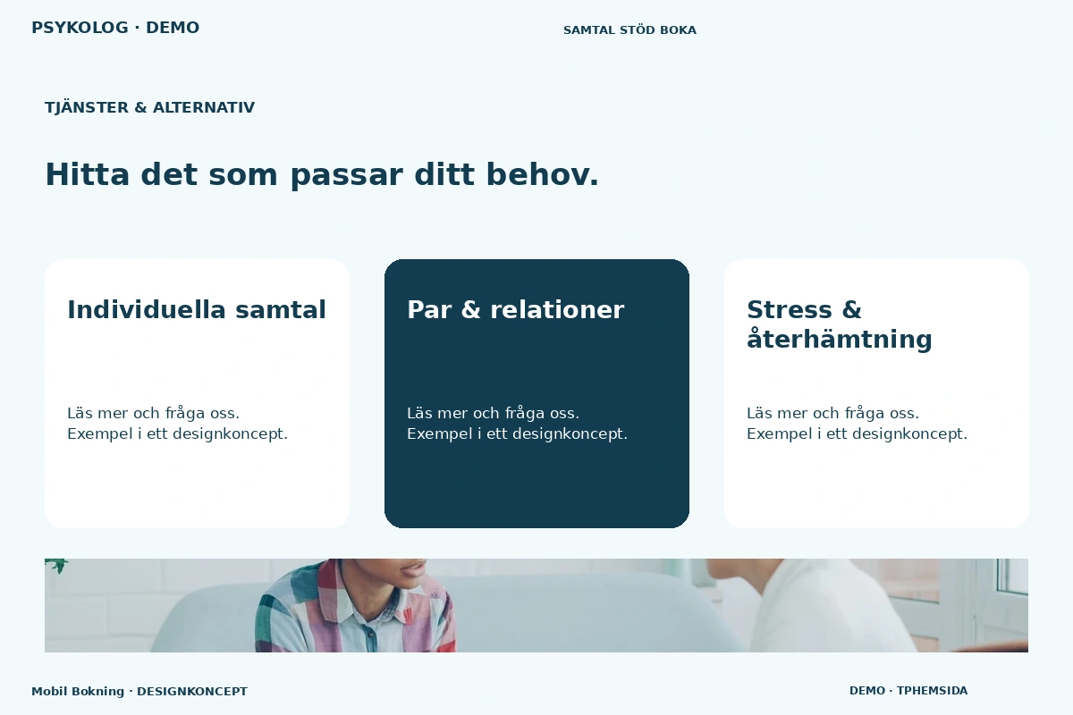 Mobil Bokning – Tjänster & alternativ för psykolog