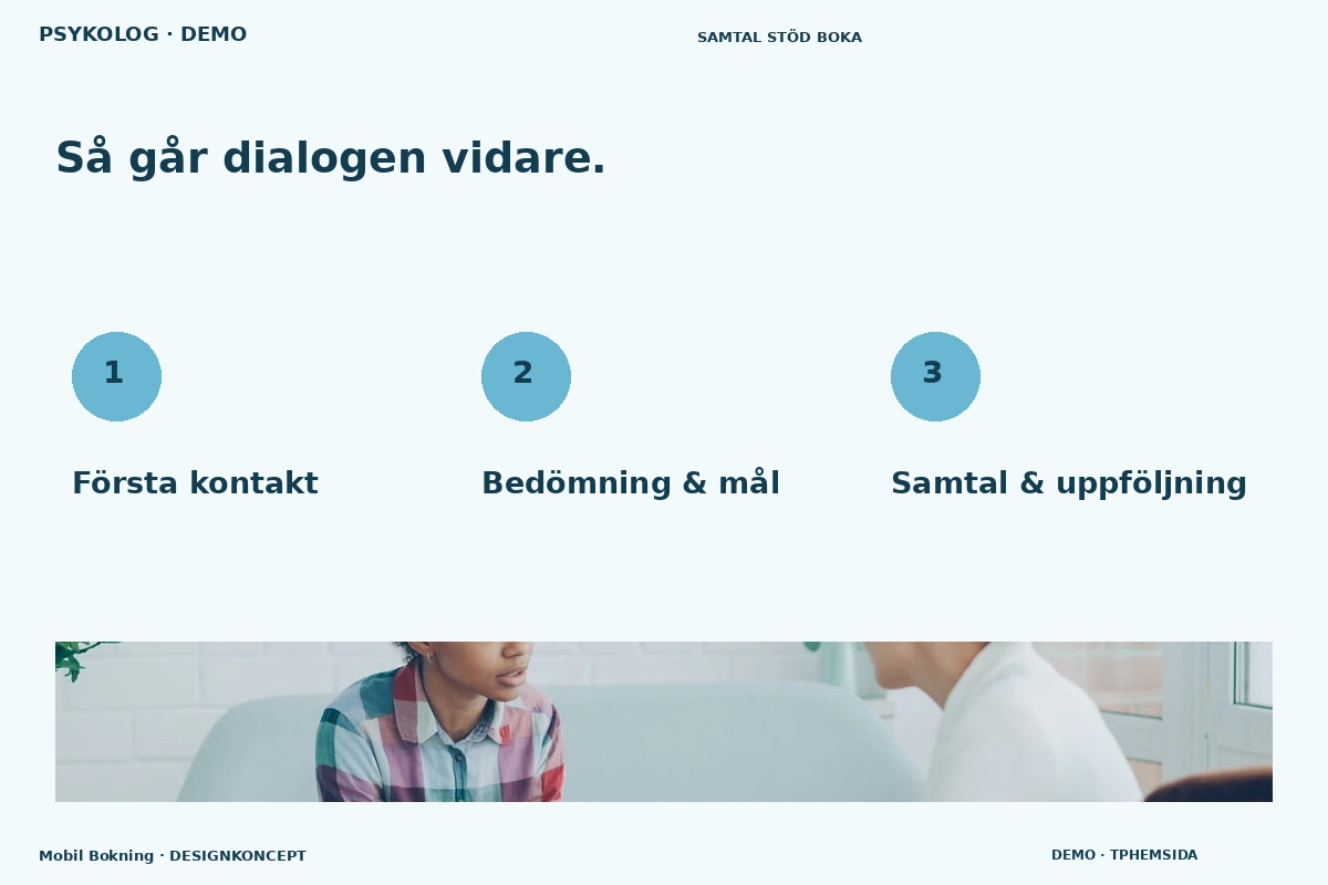 Mobil Bokning – Så fungerar dialogen för psykolog