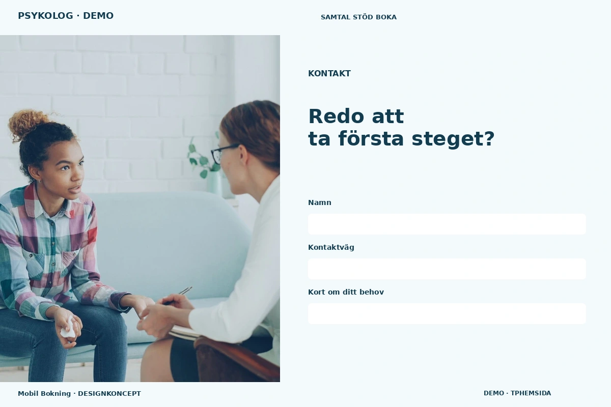 Mobil Bokning – Kontakt för psykolog