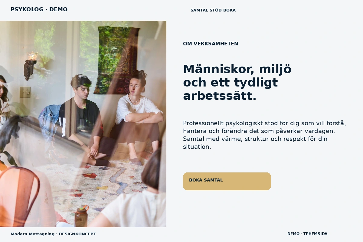 Modern Mottagning – Om verksamheten för psykolog