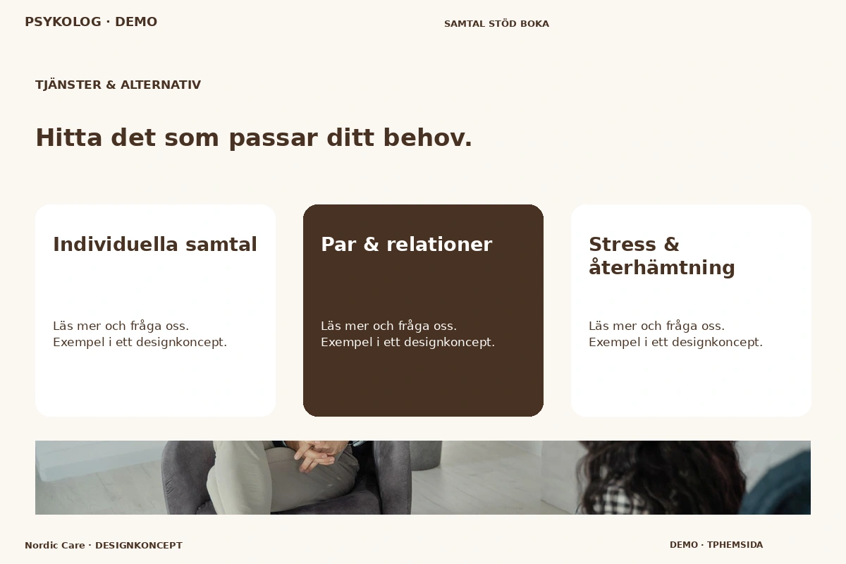 Nordic Care – Tjänster & alternativ för psykolog
