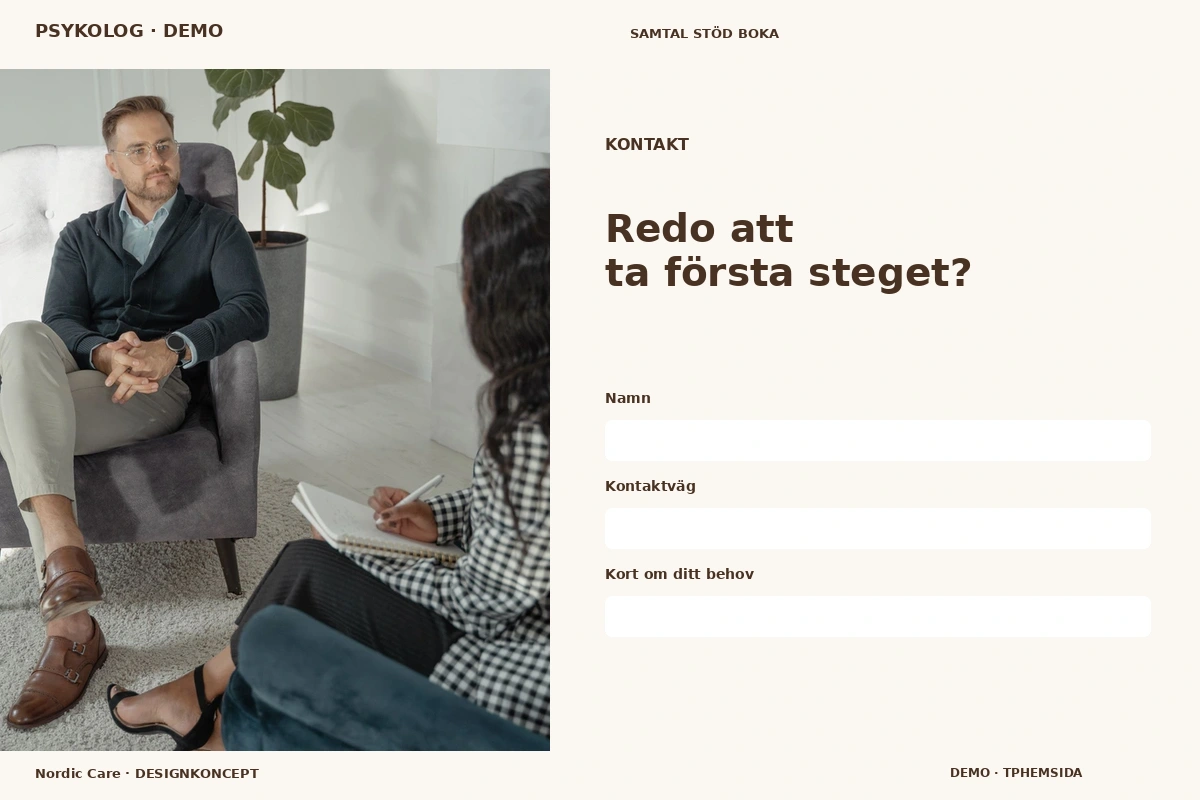 Nordic Care – Kontakt för psykolog