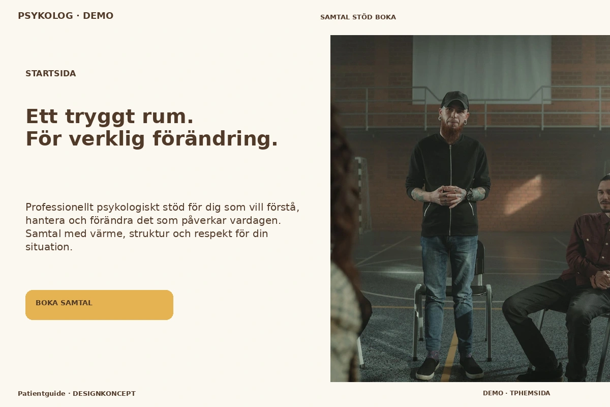 Patientguide – Startsida för psykolog