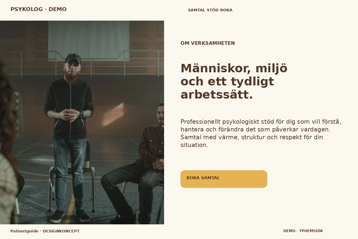 Patientguide – Om verksamheten för psykolog