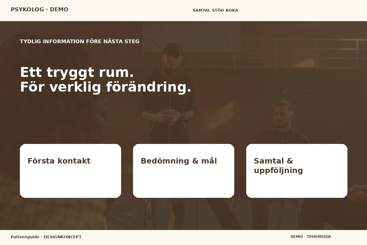 Patientguide – Inför ditt val för psykolog