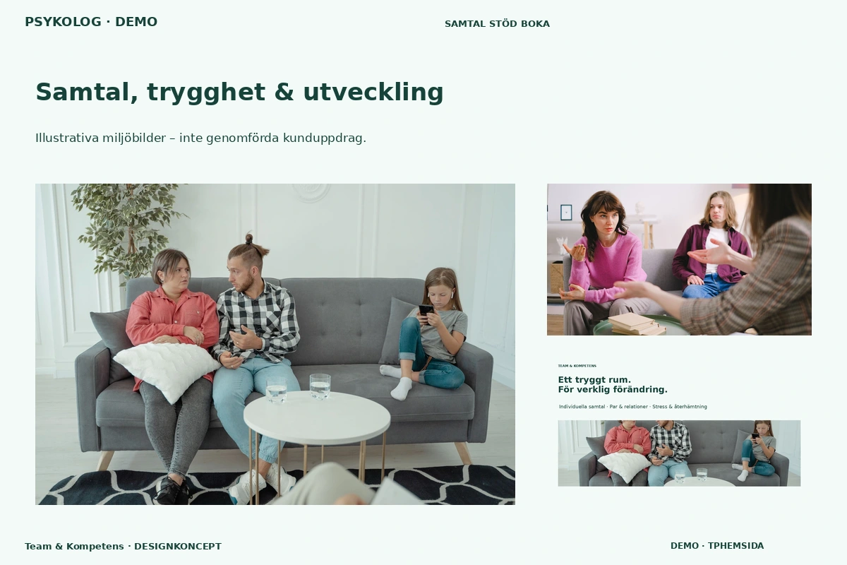 Team & Kompetens – Samtal, trygghet & utveckling för psykolog