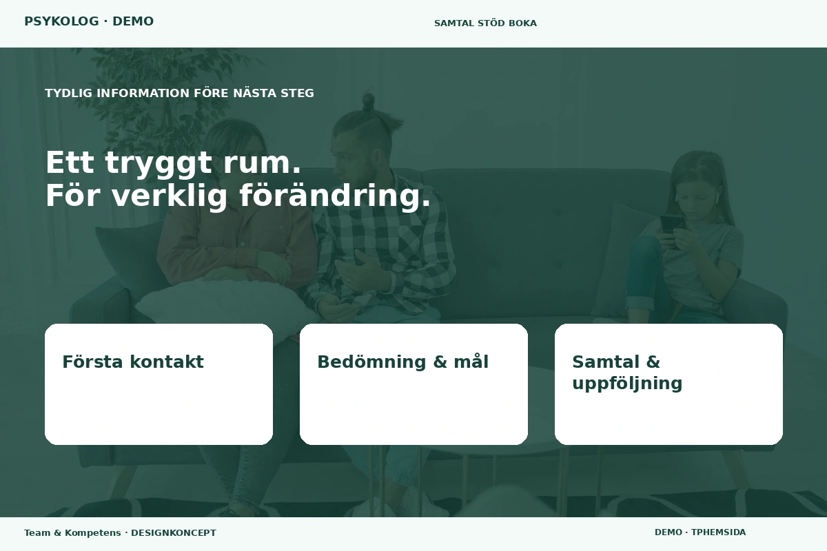 Team & Kompetens – Inför ditt val för psykolog
